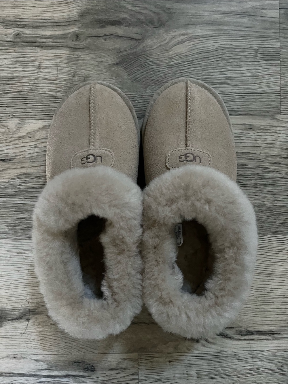 UGG Women's Shearling-Lined Slip-On Slippers - Taupe